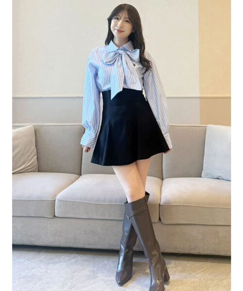 MERCURYDUO（マーキュリーデュオ）の「ベルテッドロングブーツ（ブーツ・レディース・ブラック/レッド/ブラウン・36/38）」の14枚目の写真