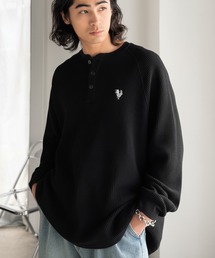 「ヘビーウェイト一択。」綿100%ワッフル素材ラグランビッグTシャツ/Cotton 100% Waffle Raglan Big T-Shirt