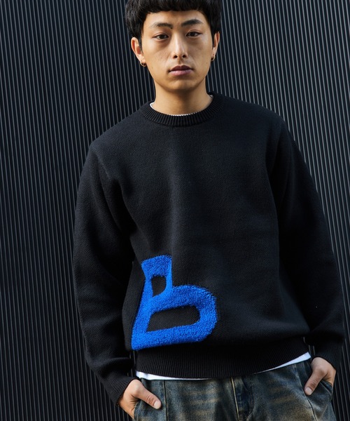 セール】【ユニセックス】B-HEART ロゴ ニット（ニット/セーター