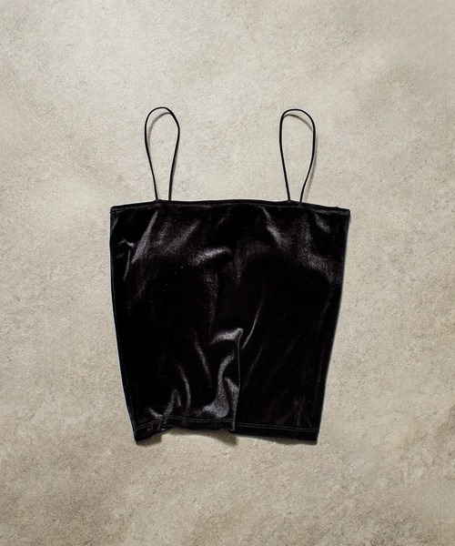 ROSE BUD（ローズバッド）の「VELOUR CUP CAMISOLE（キャミソール・レディース・ブラック/オフホワイト/ネイビー/ブラウン・ONE SIZE）」の2枚目の写真