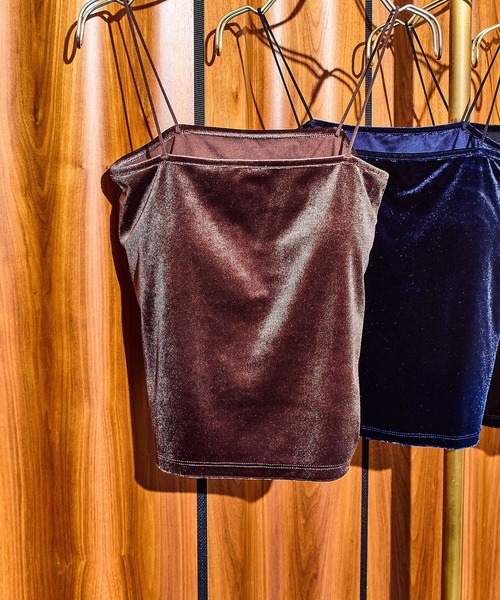 ROSE BUD（ローズバッド）の「VELOUR CUP CAMISOLE（キャミソール・レディース・ブラック/オフホワイト/ネイビー/ブラウン・ONE SIZE）」の7枚目の写真