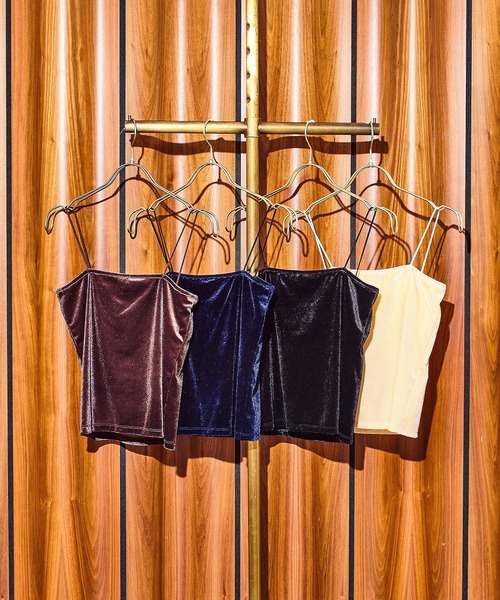 ROSE BUD（ローズバッド）の「VELOUR CUP CAMISOLE（キャミソール・レディース・ブラック/オフホワイト/ネイビー/ブラウン・ONE SIZE）」の5枚目の写真