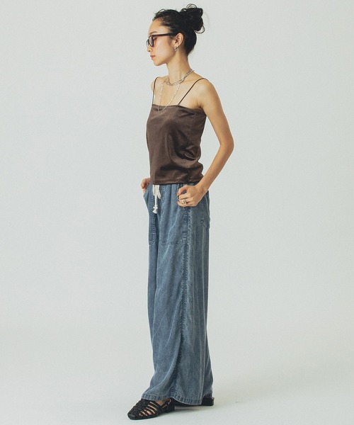 ROSE BUD（ローズバッド）の「VELOUR CUP CAMISOLE（キャミソール・レディース・ブラック/オフホワイト/ネイビー/ブラウン・ONE SIZE）」の21枚目の写真