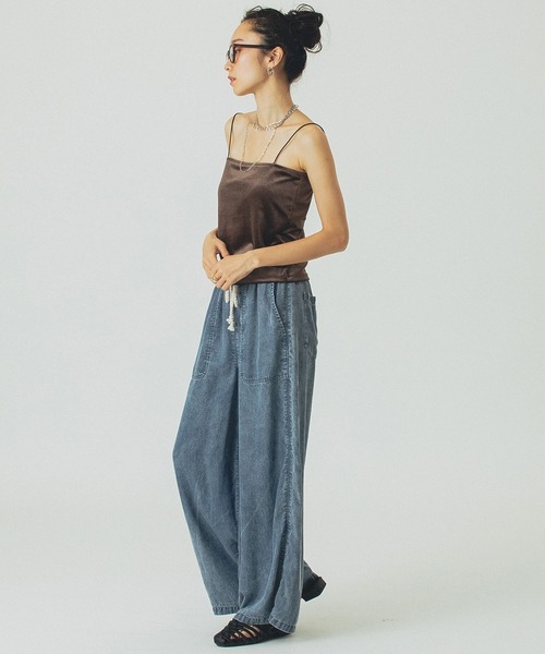 ROSE BUD（ローズバッド）の「VELOUR CUP CAMISOLE（キャミソール・レディース・ブラック/オフホワイト/ネイビー/ブラウン・ONE SIZE）」の22枚目の写真