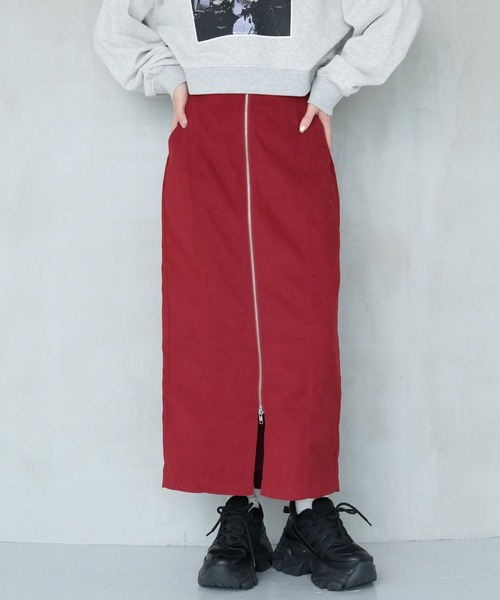 PAGEBOY(ページボーイ)の「ライスコールZIPナロースカート(スカート・レディース・ブラック/ブラウン/ピンク・FREE)」の3枚目の写真