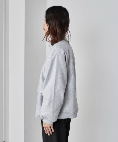 Theater code(シアターコード)の「Basic Flap Pocket Blouson / ベーシック フラップポケット付き スウェット ブルゾン 秋 秋服メンズ 2026年秋冬 冬服(ブルゾン・メンズ・アッシュ/チャコール・M/L)」の3枚目の写真