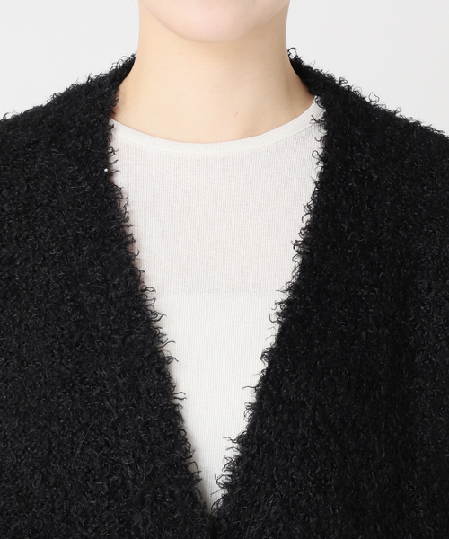 FRAMeWORK（フレームワーク）の「≪WEB限定 / 追加≫CURLY ガウンニット（カーディガン/ボレロ・レディース・ブラック/ライトグレー・FREE）」の16枚目の写真