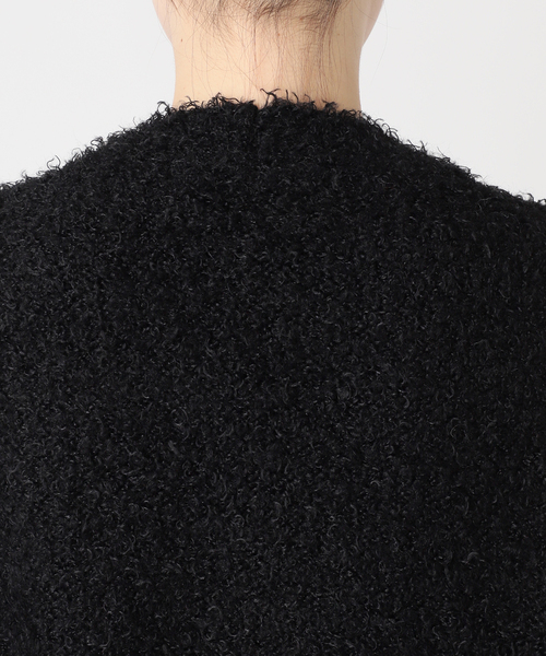 FRAMeWORK（フレームワーク）の「≪WEB限定 / 追加≫CURLY ガウンニット（カーディガン/ボレロ・レディース・ブラック/ライトグレー・FREE）」の7枚目の写真