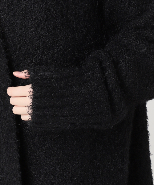 FRAMeWORK（フレームワーク）の「≪WEB限定 / 追加≫CURLY ガウンニット（カーディガン/ボレロ・レディース・ブラック/ライトグレー・FREE）」の9枚目の写真