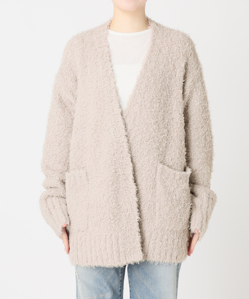 FRAMeWORK（フレームワーク）の「≪WEB限定 / 追加≫CURLY ガウンニット（カーディガン/ボレロ・レディース・ブラック/ライトグレー・FREE）」の14枚目の写真