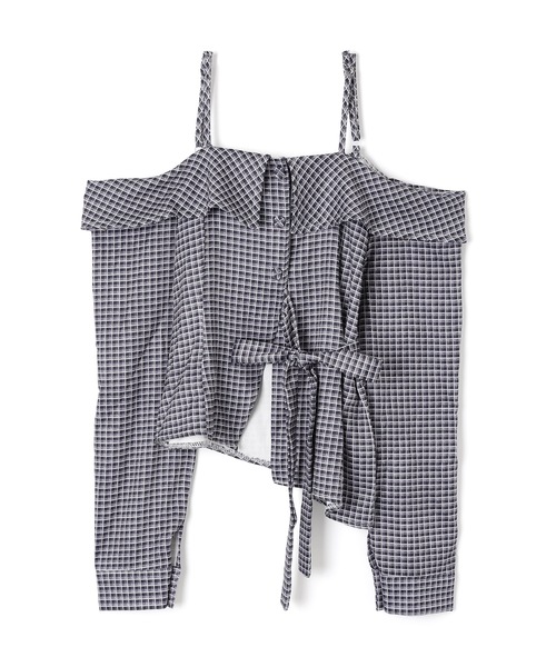 M DOLLY(エムドリー)の「check fiorella ribbon tops / チェックフィオレッラリボントップス(シャツ/ブラウス・レディース・ブラック/ブルー/ホワイト・FREE)」の21枚目の写真