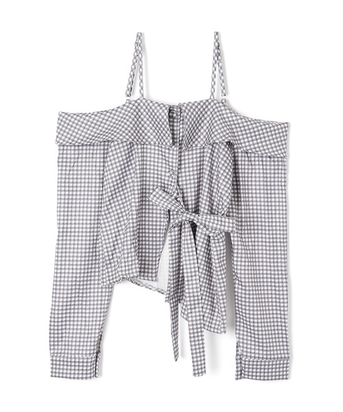 M DOLLY(エムドリー)の「check fiorella ribbon tops / チェックフィオレッラリボントップス(シャツ/ブラウス・レディース・ブラック/ブルー/ホワイト・FREE)」の20枚目の写真