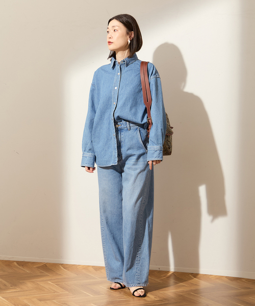 journal standard L'essage（ジャーナルスタンダードレサージュ）の「ウォッシュドバギーデニム（デニムパンツ・レディース・ブラック/ブルー・38/36）」の8枚目の写真