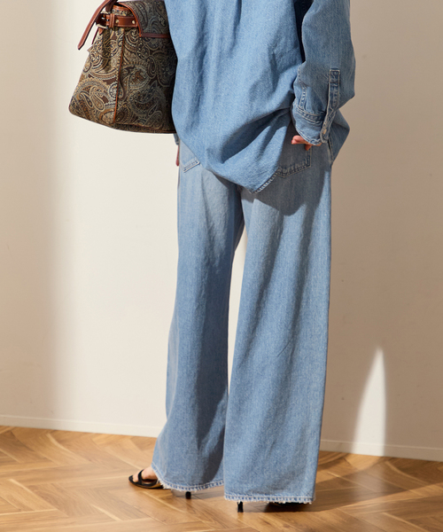 journal standard L'essage（ジャーナルスタンダードレサージュ）の「ウォッシュドバギーデニム（デニムパンツ・レディース・ブラック/ブルー・38/36）」の13枚目の写真