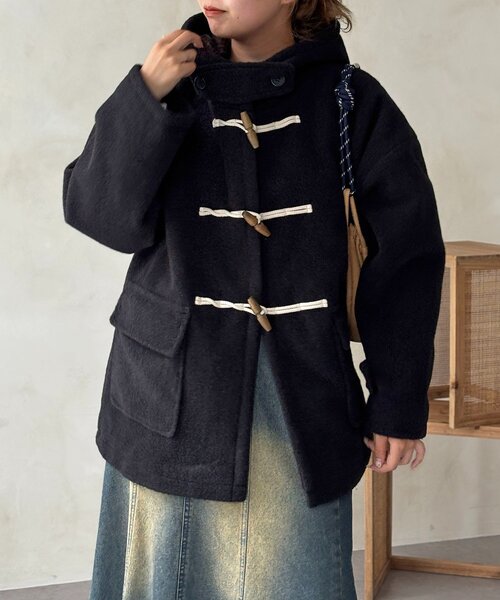 CPCM（シーピーシーエム）の「スライバーダッフルコート（その他アウター・レディース・グリーン/ブラック/ブラウン・SMALL/MEDIUM）」の6枚目の写真