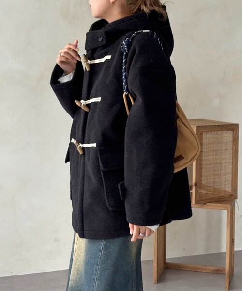 CPCM（シーピーシーエム）の「スライバーダッフルコート（その他アウター・レディース・グリーン/ブラック/ブラウン・SMALL/MEDIUM）」の7枚目の写真