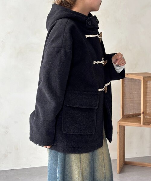 CPCM（シーピーシーエム）の「スライバーダッフルコート（その他アウター・レディース・グリーン/ブラック/ブラウン・SMALL/MEDIUM）」の10枚目の写真