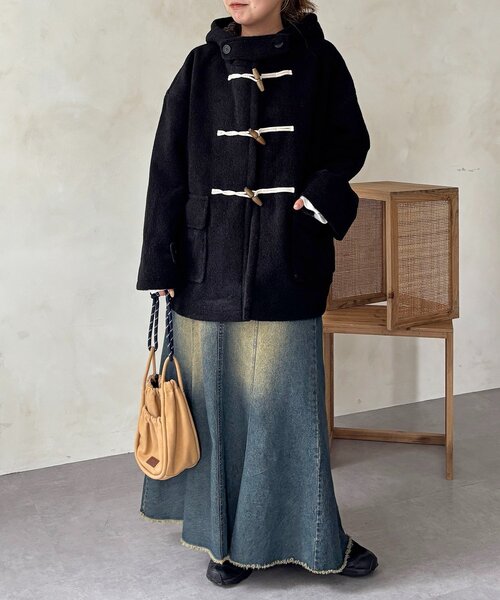 CPCM（シーピーシーエム）の「スライバーダッフルコート（その他アウター・レディース・グリーン/ブラック/ブラウン・SMALL/MEDIUM）」の12枚目の写真