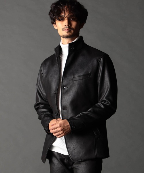 NICOLE CLUB FOR MEN（ニコルクラブフォーメン）の「スタンドカヴァーオールジャケット（その他アウター・メンズ・シルバーグレー/グレー系/ブラック/ブルー系・LARGE/X-LARGE/XX-LARGE/MEDIUM）」の2枚目の写真