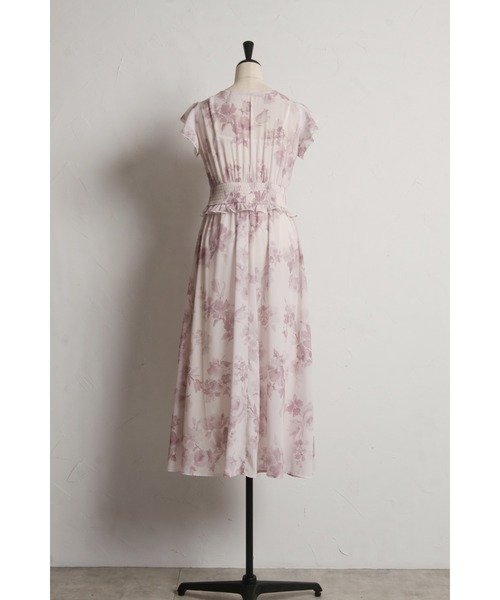 tocco closet(トッコ クローゼット)の「フリル付きウエストシャーリングフラワープリントカシュクールワンピース(ワンピース・レディース・ブルー/ピンク・M)」の10枚目の写真