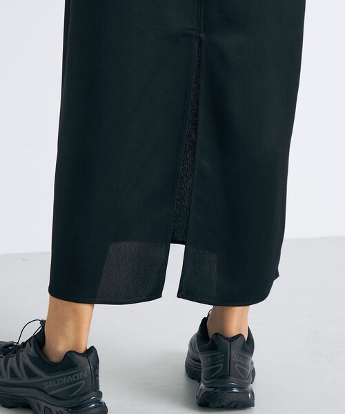 EDITION（エディション）の「ワッシャーサテン ノースリーブワンピース（ワンピース・レディース・ブラック/カーキ・34/36）」の10枚目の写真