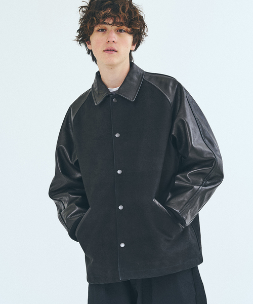 417 EDIFICE（フォーワンセブンエディフィス）の「【SKOOKUM / スクーカム】417別注 Leather AWARDブルゾン（ライダースジャケット・メンズ・ブラック・LARGE/MEDIUM）」の3枚目の写真