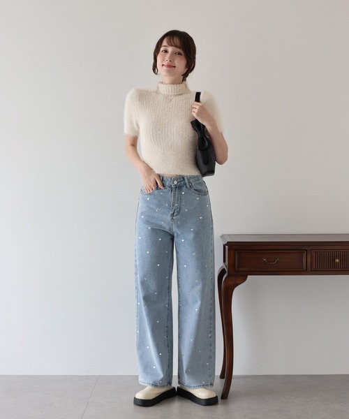 BLUEEAST(ブルーイースト)の「ハイネックシャギーニット(ニット/セーター・レディース・ブラウン/ベージュ/ブラック/レッド・MEDIUM)」の10枚目の写真