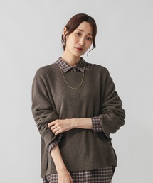GLOBAL WORK | ミニブークレボートネックプルオーバー/577949(ニット/セーター)
