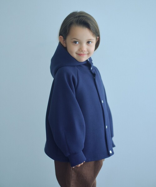 green label relaxing（グリーンレーベルリラクシング）の「ダンボール フード ハオリ / パーカー / キッズ  100cm-160cm（パーカー・キッズ・イエロー/ネイビー・130cm/140cm/150cm/160cm/110cm/100cm/120cm）」の6枚目の写真