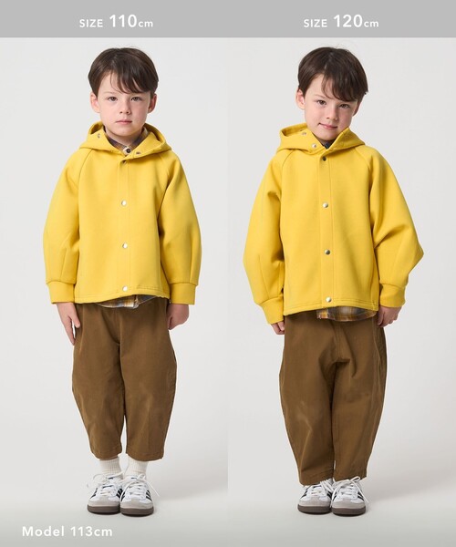green label relaxing（グリーンレーベルリラクシング）の「ダンボール フード ハオリ / パーカー / キッズ  100cm-160cm（パーカー・キッズ・イエロー/ネイビー・130cm/140cm/150cm/160cm/110cm/100cm/120cm）」の10枚目の写真
