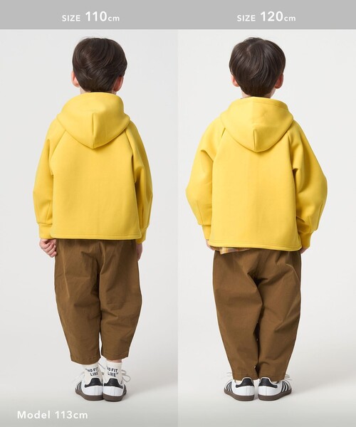 green label relaxing（グリーンレーベルリラクシング）の「ダンボール フード ハオリ / パーカー / キッズ  100cm-160cm（パーカー・キッズ・イエロー/ネイビー・130cm/140cm/150cm/160cm/110cm/100cm/120cm）」の12枚目の写真