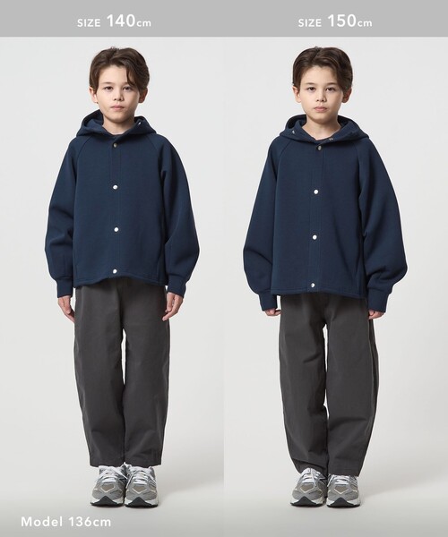 green label relaxing（グリーンレーベルリラクシング）の「ダンボール フード ハオリ / パーカー / キッズ  100cm-160cm（パーカー・キッズ・イエロー/ネイビー・130cm/140cm/150cm/160cm/110cm/100cm/120cm）」の15枚目の写真