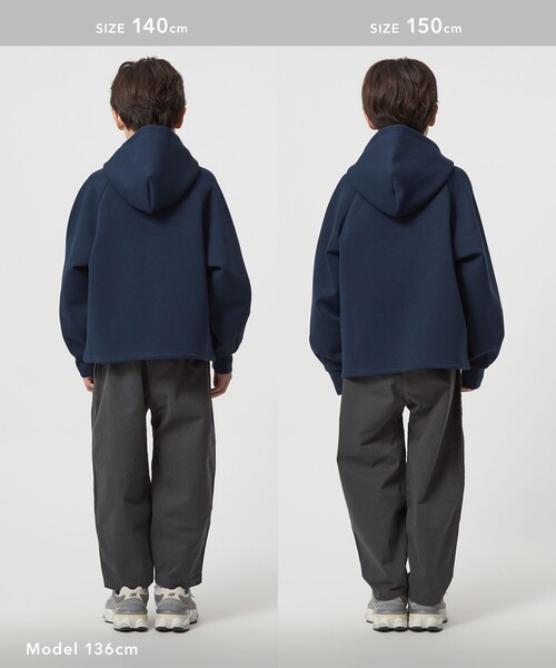 green label relaxing（グリーンレーベルリラクシング）の「ダンボール フード ハオリ / パーカー / キッズ  100cm-160cm（パーカー・キッズ・イエロー/ネイビー・130cm/140cm/150cm/160cm/110cm/100cm/120cm）」の17枚目の写真