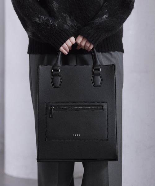 CLEL（クレイル）の「【CLEL】Embossed 2Way Tote Bag / エンボス 2wayトートバッグ（トートバッグ・メンズ・ブラック系/ベージュ系・FREE）」の22枚目の写真