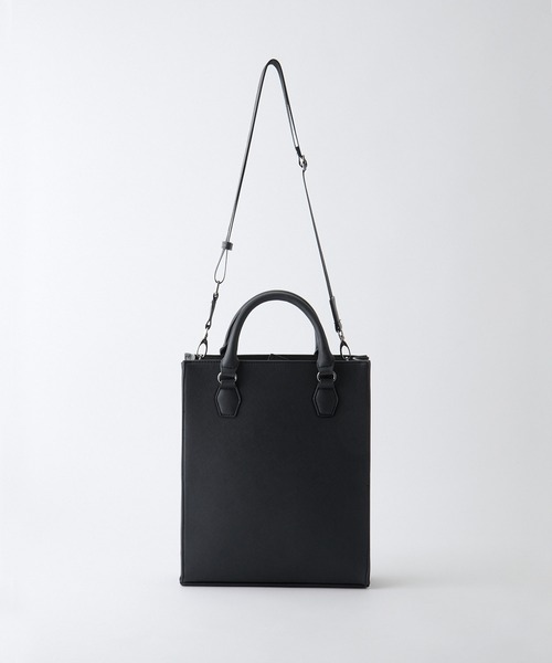 CLEL（クレイル）の「【CLEL】Embossed 2Way Tote Bag / エンボス 2wayトートバッグ（トートバッグ・メンズ・ブラック系/ベージュ系・FREE）」の5枚目の写真