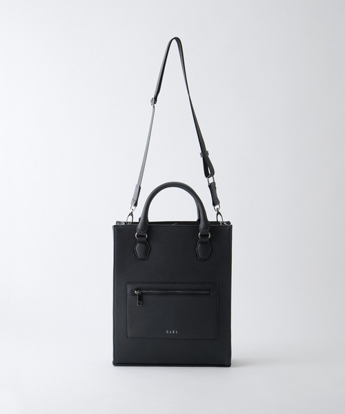 CLEL（クレイル）の「【CLEL】Embossed 2Way Tote Bag / エンボス 2wayトートバッグ（トートバッグ・メンズ・ブラック系/ベージュ系・FREE）」の7枚目の写真