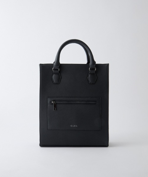 CLEL（クレイル）の「【CLEL】Embossed 2Way Tote Bag / エンボス 2wayトートバッグ（トートバッグ・メンズ・ブラック系/ベージュ系・FREE）」の8枚目の写真
