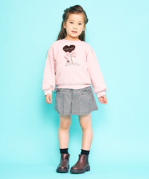 Seraph（セラフ）の「【ジュニア対応】サイドリボンスカート見えプリーツキュロット（その他パンツ・キッズ・キャメル/ブラック/スカイブルー・80/90/100/110/120/130/140）」の8枚目の写真