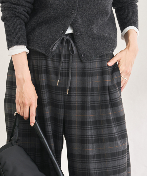 FRAMeWORK（フレームワーク）の「チェックイージーパンツ（その他パンツ・レディース・ブラウン/グレー・38/36）」の2枚目の写真