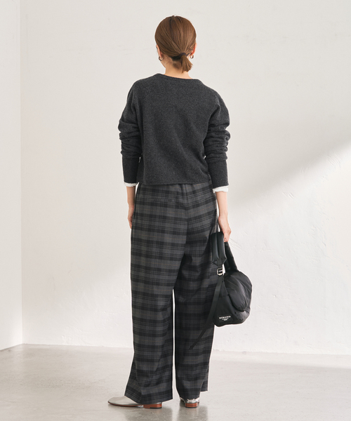 FRAMeWORK（フレームワーク）の「チェックイージーパンツ（その他パンツ・レディース・ブラウン/グレー・38/36）」の7枚目の写真