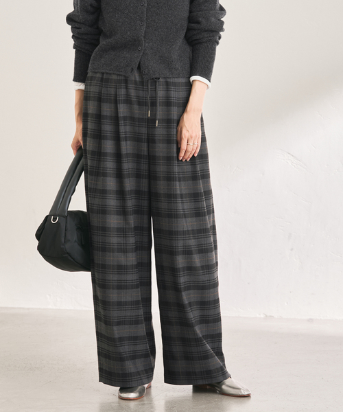 FRAMeWORK（フレームワーク）の「チェックイージーパンツ（その他パンツ・レディース・ブラウン/グレー・38/36）」の8枚目の写真