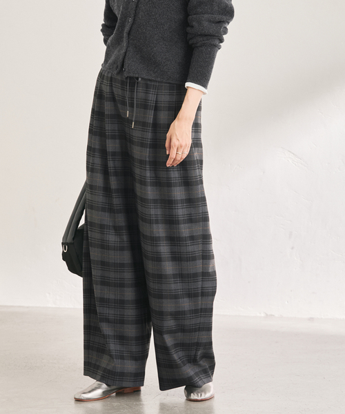 FRAMeWORK（フレームワーク）の「チェックイージーパンツ（その他パンツ・レディース・ブラウン/グレー・38/36）」の9枚目の写真