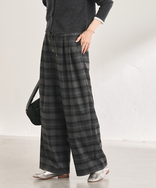 FRAMeWORK（フレームワーク）の「チェックイージーパンツ（その他パンツ・レディース・ブラウン/グレー・38/36）」の10枚目の写真