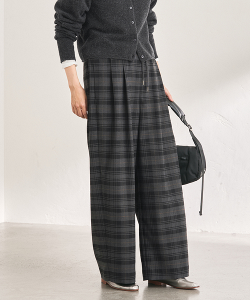 FRAMeWORK（フレームワーク）の「チェックイージーパンツ（その他パンツ・レディース・ブラウン/グレー・38/36）」の11枚目の写真