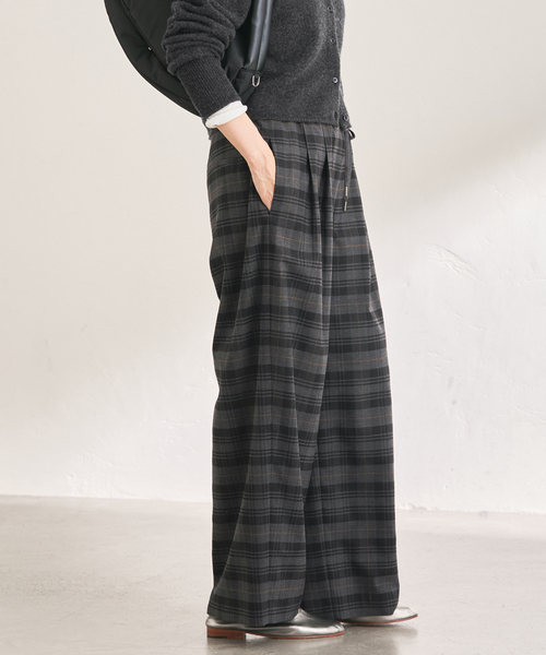 FRAMeWORK（フレームワーク）の「チェックイージーパンツ（その他パンツ・レディース・ブラウン/グレー・38/36）」の12枚目の写真