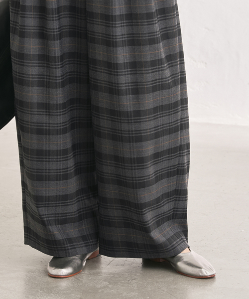 FRAMeWORK（フレームワーク）の「チェックイージーパンツ（その他パンツ・レディース・ブラウン/グレー・38/36）」の15枚目の写真