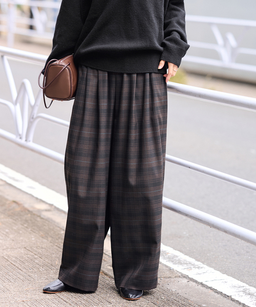 FRAMeWORK（フレームワーク）の「チェックイージーパンツ（その他パンツ・レディース・ブラウン/グレー・38/36）」の18枚目の写真
