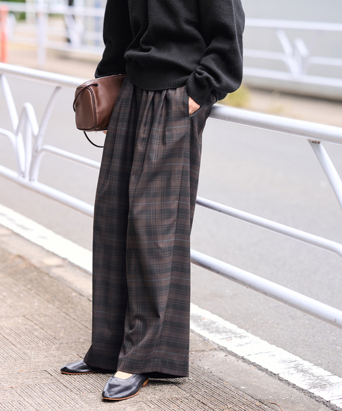 FRAMeWORK（フレームワーク）の「チェックイージーパンツ（その他パンツ・レディース・ブラウン/グレー・38/36）」の19枚目の写真