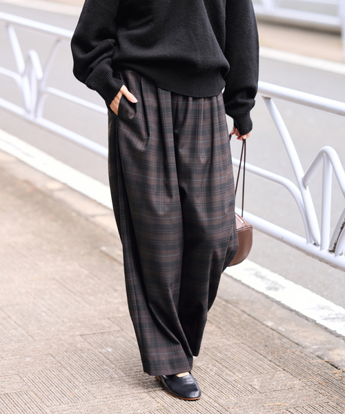 FRAMeWORK（フレームワーク）の「チェックイージーパンツ（その他パンツ・レディース・ブラウン/グレー・38/36）」の21枚目の写真