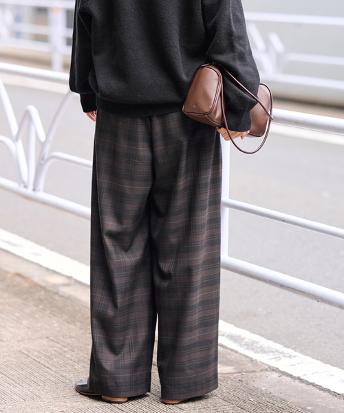 FRAMeWORK（フレームワーク）の「チェックイージーパンツ（その他パンツ・レディース・ブラウン/グレー・38/36）」の22枚目の写真